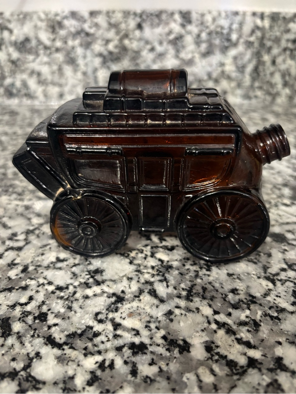 Avon Amber Glass Stagecoach Bottle
